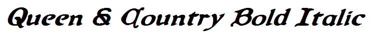 Queen & Country Bold Italic