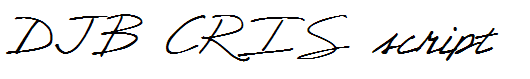DJB CRIS script