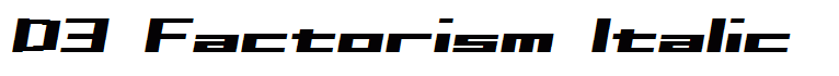 D3 Factorism Italic