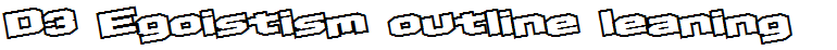 D3 Egoistism outline leaning