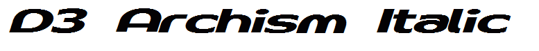 D3 Archism Italic