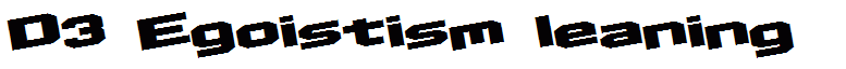 D3 Egoistism leaning