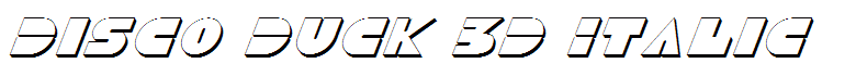 Disco Duck 3D Italic