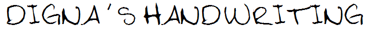 Digna's Handwriting