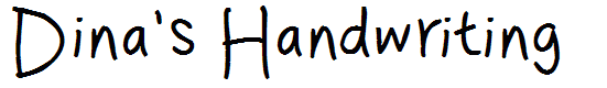 Dina's Handwriting