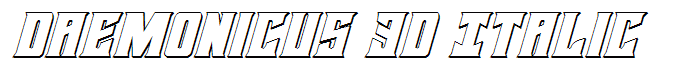 Daemonicus 3D Italic