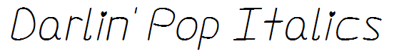 Darlin' Pop Italics
