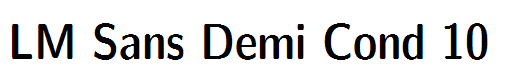 LM Sans Demi Cond 10