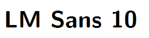 LM Sans 10