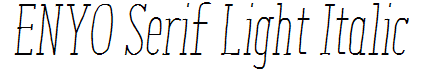 ENYO Serif Light Italic