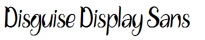 Disguise Display Sans