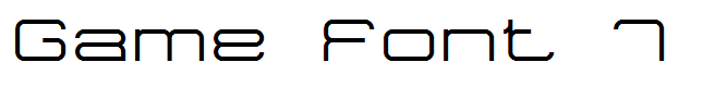 Game Font 7