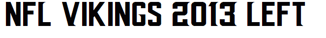 NFL Vikings 2013 Left